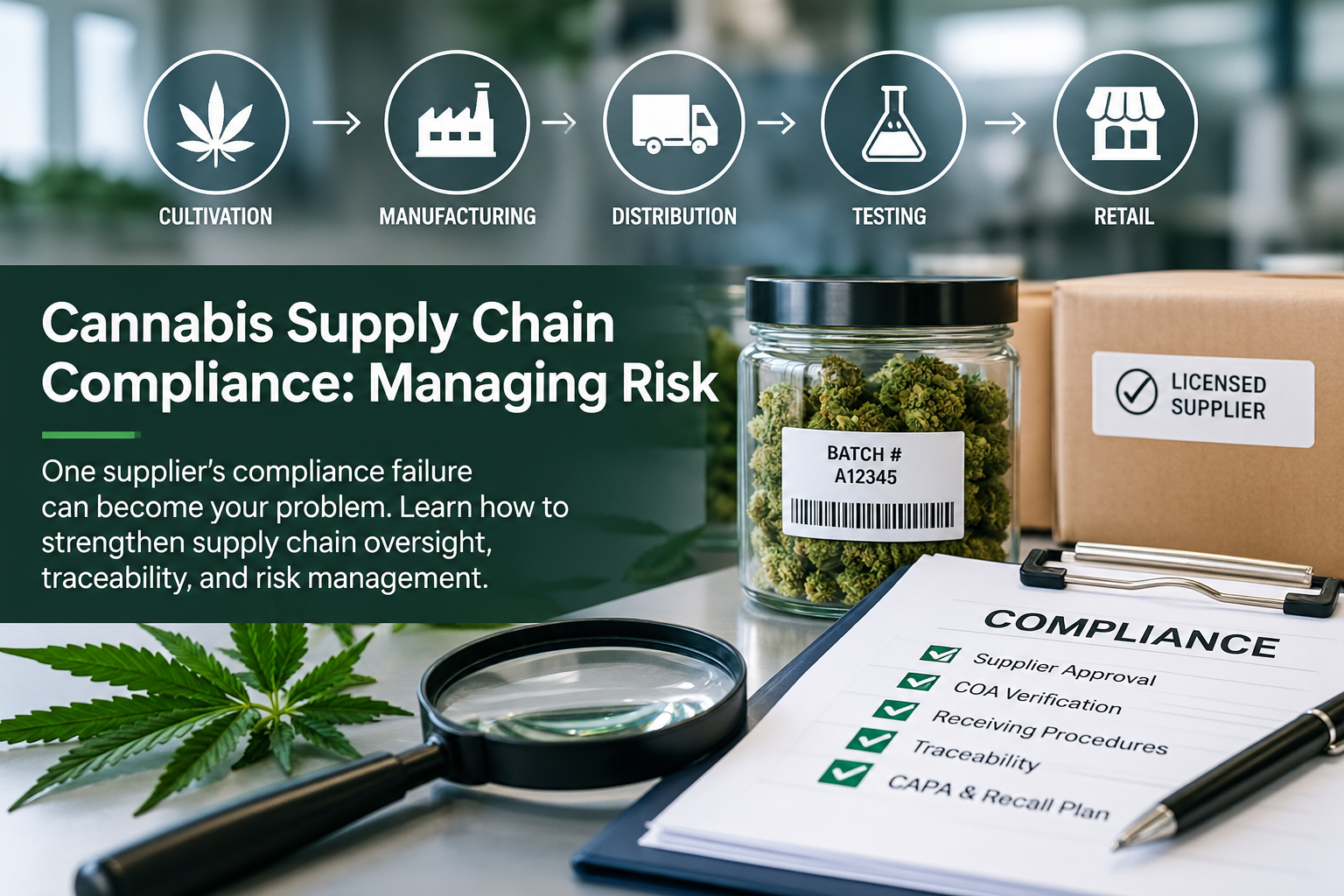 Featured image for “Cannabis Supply Chain Compliance: Managing Risk”
